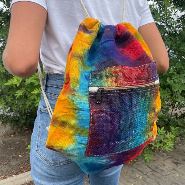 Bolsa de Cuerdas de Cáñamo Tiedye