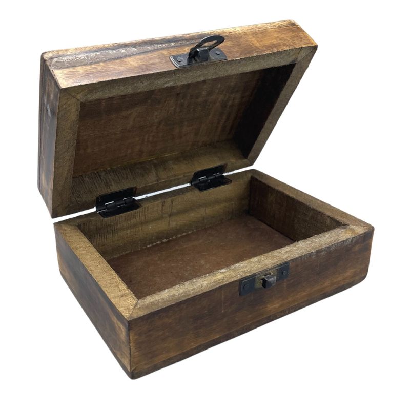 Caja de Madera Esmaltada  Mediana  - 15x10x6cm - Negra