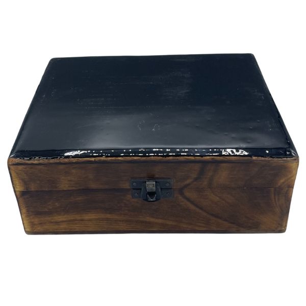 Caja de Madera Grande Esmaltada - 20x15x7.5cm - Negro