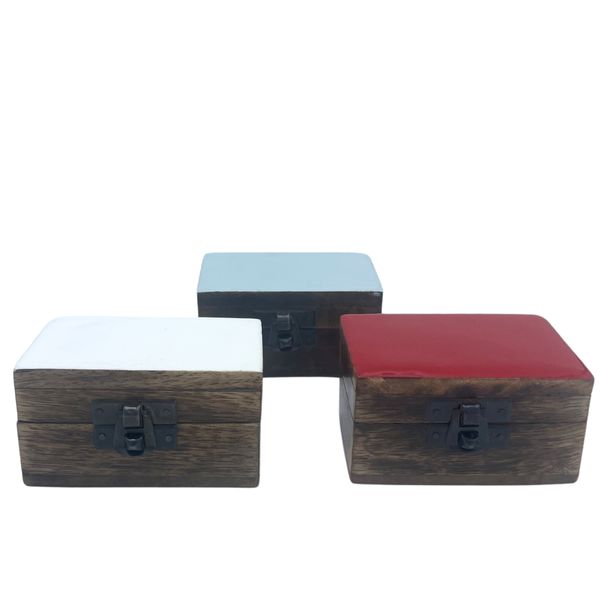 Pastillero de Madera 9x5x4cm - Colores Cerámicos Sólidos - Surtidos