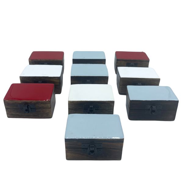 Pastillero de Madera 9x5x4cm - Colores Cerámicos Sólidos - Surtidos