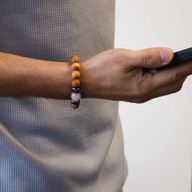 Pulsera de Cedro - Chakra del corazón - Cuarzo Rosa