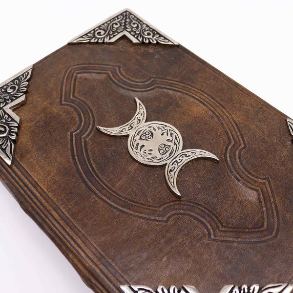 Libro Marro Bronceado  - Decoracion de triple luna de zinc
