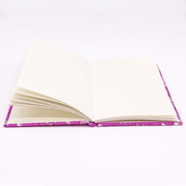 Cuadernos encuadernados en algodon 20x15cm - 96 pag - Fucsia antiguo