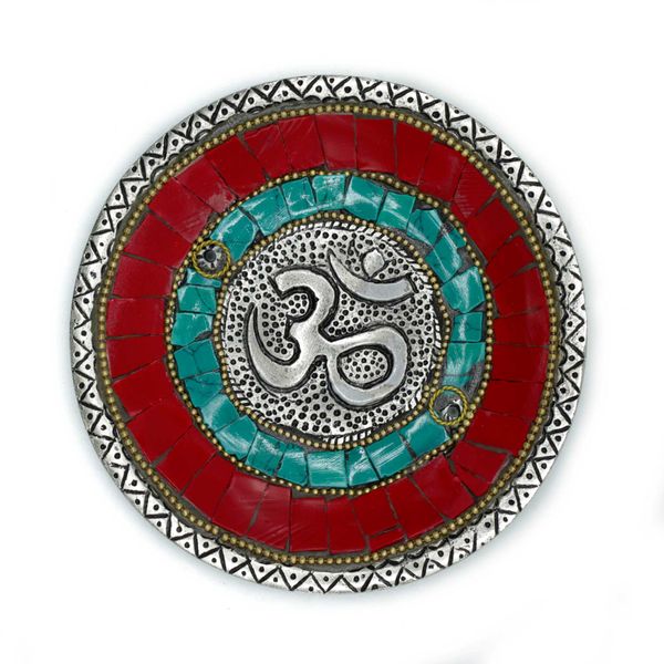 Portaconos y Varillas - Plato Om Decoracion Tibetana