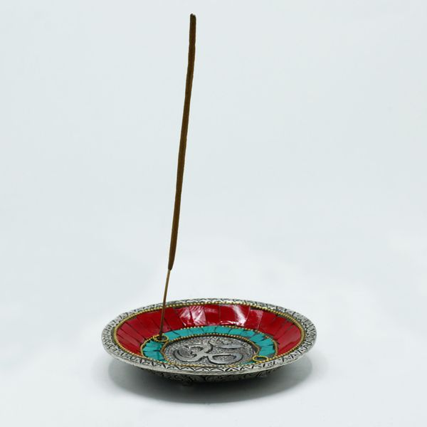 Portaconos y Varillas - Plato Om Decoracion Tibetana