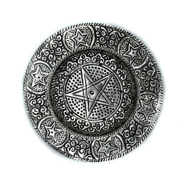 Porta Incienso Pentágono de Aluminio Pulido 11.5cm