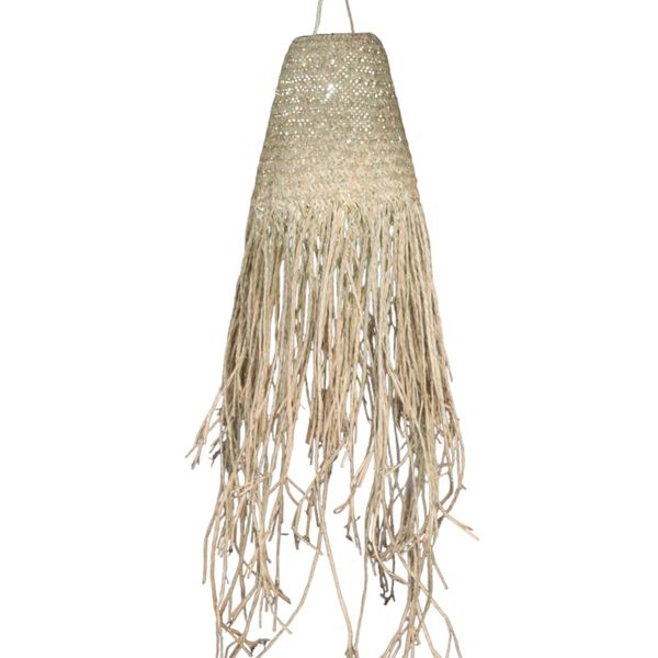 Lampara de Suspension Natural Trenzada en Doum - 20x15cm
