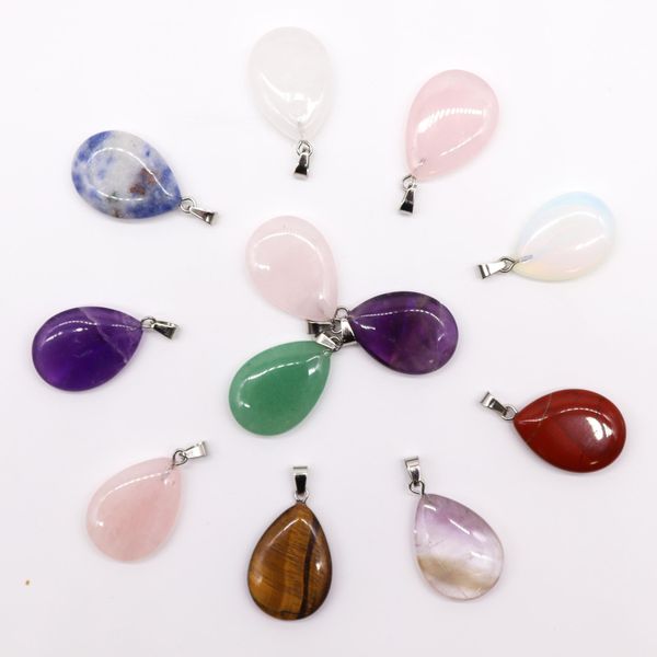Colgantes de Gotas de Lágrimas de Piedras Preciosas (12 surtidos) 25x18mm