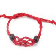 Pulsera de Macrame para Piedras Preciosas  20-28cm - Rojo