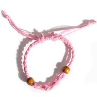 Pulsera de Macrame para Piedras Preciosas  20-28cm - Rosa