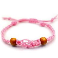 Pulsera de Macrame para Piedras Preciosas  20-28cm - Rosa