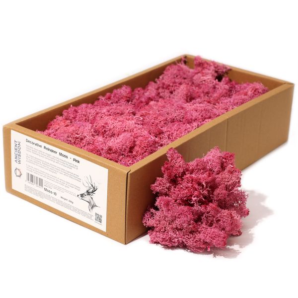 Musgo de Reno para Decoracion - Rosa - (500gm aprox)