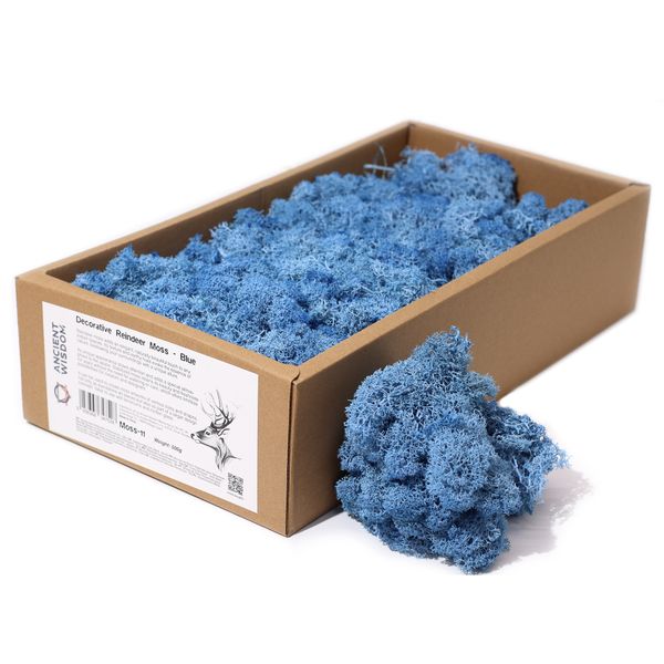 Musgo de Reno para Decoracion - Azul - (500gm aprox)