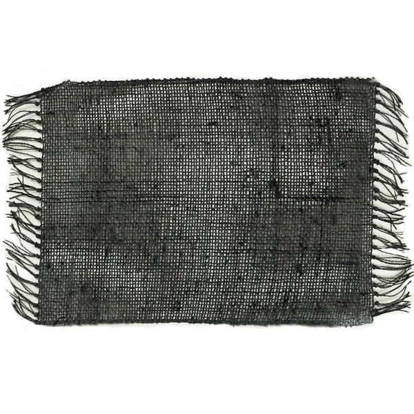 Mantel individual Natural con Flecos de pasto marino - Carbon