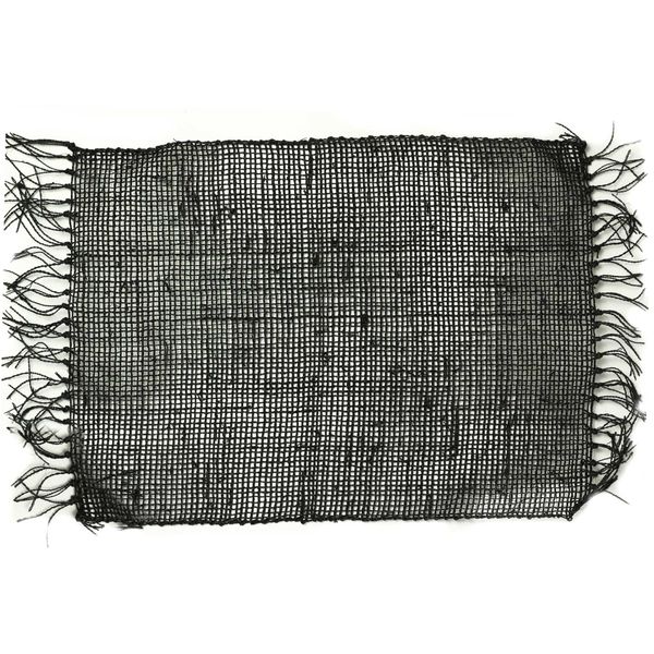 Mantel individual Natural con Flecos de pasto marino - Negro