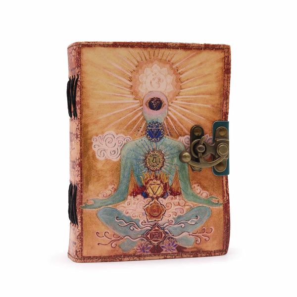 Cuaderno de Cuero - Buda 7 Chakras