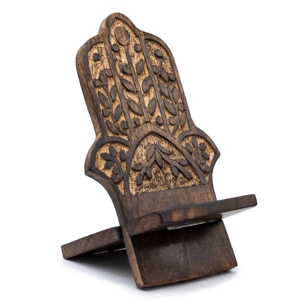 Soportes para el  móvil de madera tallada - Hamsa 20x9.5cm