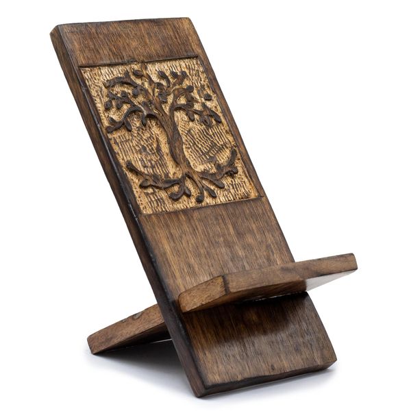 Soportes para el móvil de madera tallada - Árbol de la Vida 20x9.5cm