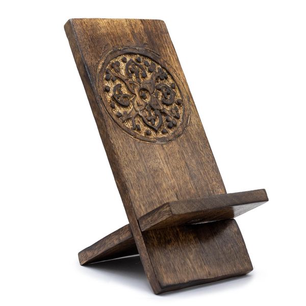 Soportes para el móvil de madera tallada - Mandala 20x9.5cm