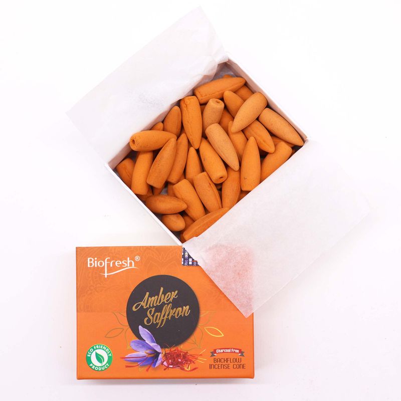 Conos de Incienso Biofresh Reflujo Inverso - Ámbar Azafrán