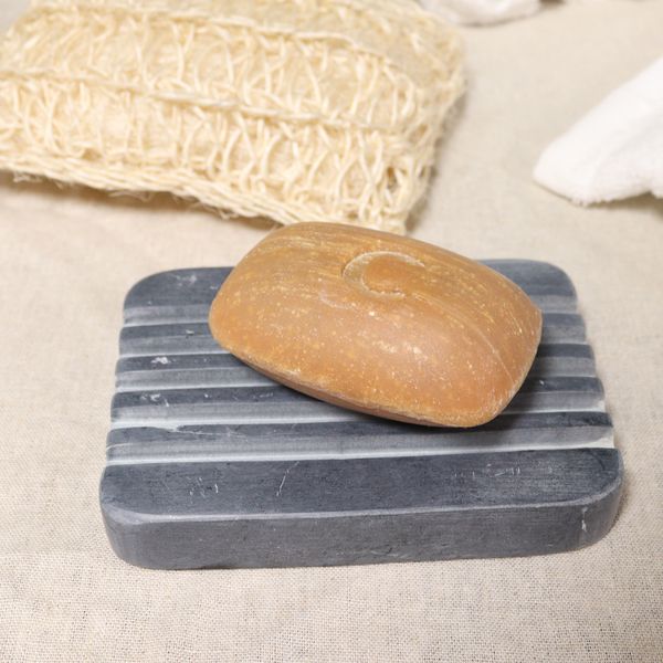 Jabonera Gris 12x8.5cm - Crestas pesadas