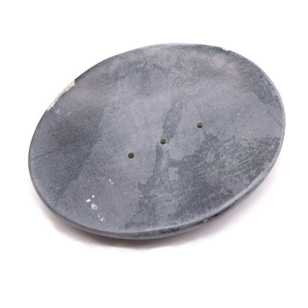 Jabonera Gris 10x12cm- Óvalo clásico