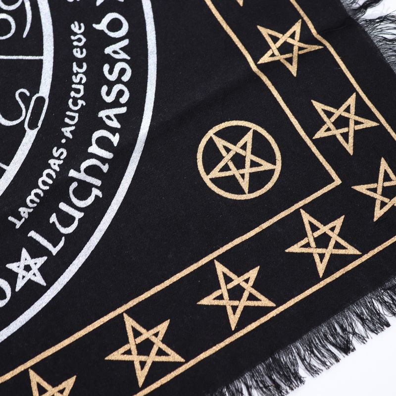 Mantel de altar con flecos esotéricos - Vida, Muerte, Renacimiento