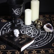 Mantel de altar con flecos esotéricos - Vida, Muerte, Renacimiento