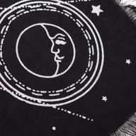 Mantel de altar con flecos esotéricos - Gráfico de la Luna y el Sol