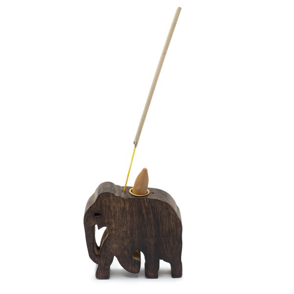 Soporte para Conos y Varitas de Incienso en Forma de Elefante