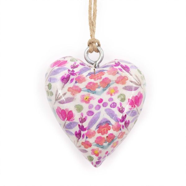 Corazones de Madera Decorativos Grandes: Flores