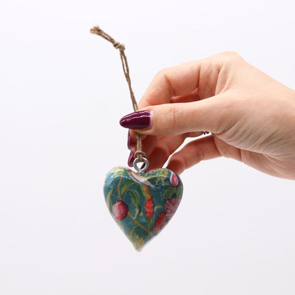 Corazones de Madera Decorativos Grandes: Pájaros y  florales