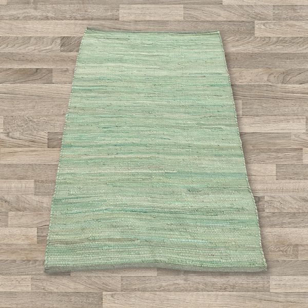 Alfombra India Pequeña de Algodón - 50x90cm - Aqua