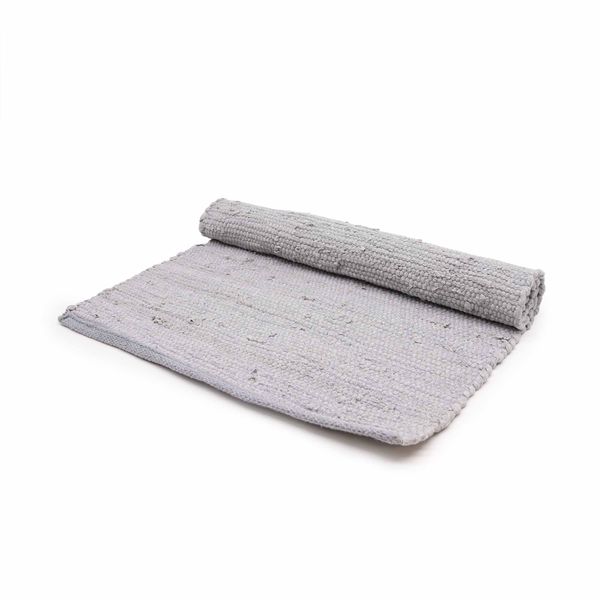 Alfombra India Pequeña de Algodón - 50x90cm - Gris