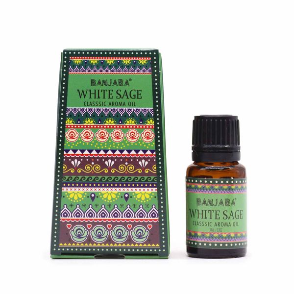 Aceite de Fragancia de la India Banjara 10ml - Salvia Blanca