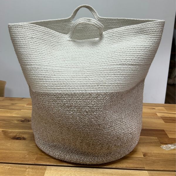 Cesta Grande de Algodón - Beige 45 x 40 cm