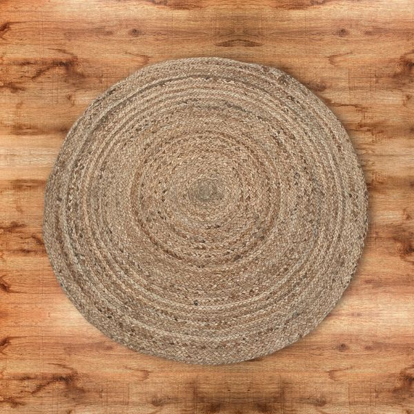 Alfombra Redonda Suave de Yute - 90cm
