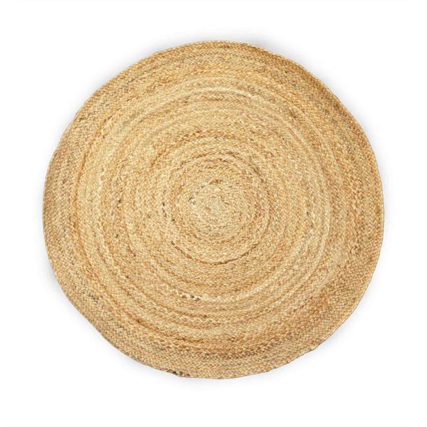 Alfombra Redonda Suave de Yute - 90cm