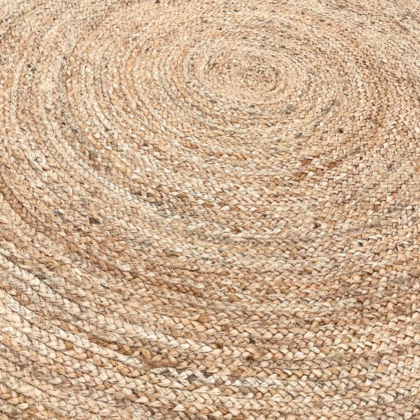 Alfombra Redonda Grande Suave de Yute- 150cm
