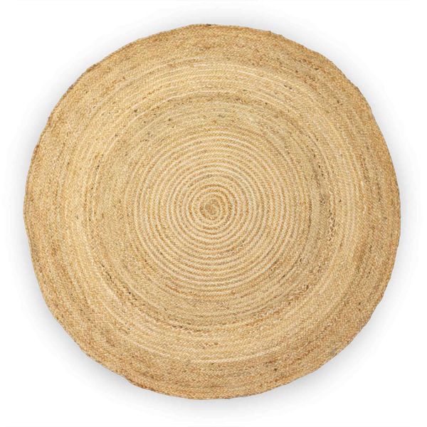 Alfombra Redonda Grande Suave de Yute- 150cm
