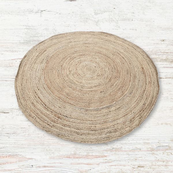 Alfombra Redonda Extra Grande Suave de Yute - 200cm
