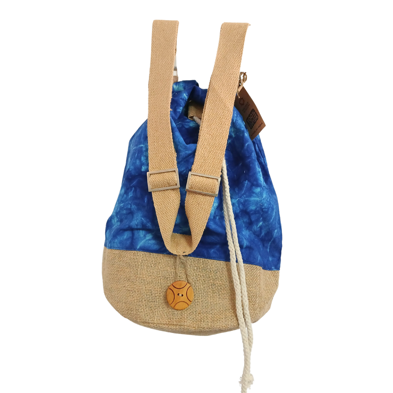 Mochila  Natural - Lavado a la piedra azul - Mandala
