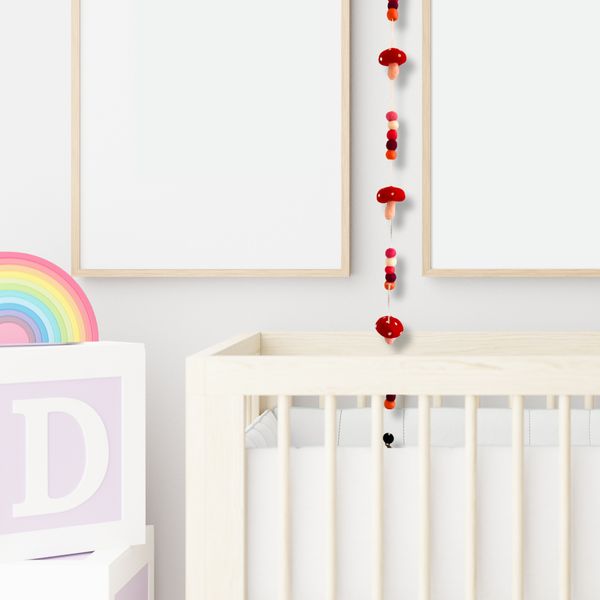 Colgante de Pared de Fieltro - Setas rojas