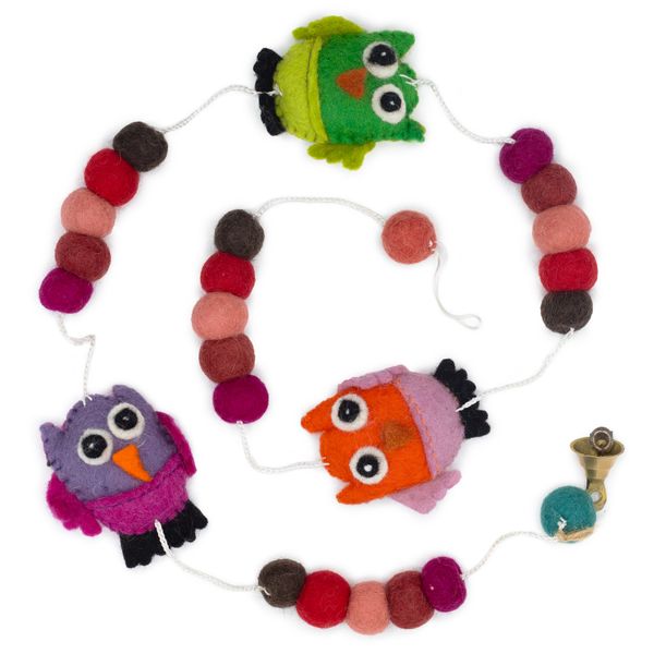 Colgante de Pared de Fieltro - Búhos (colores aleatorios)