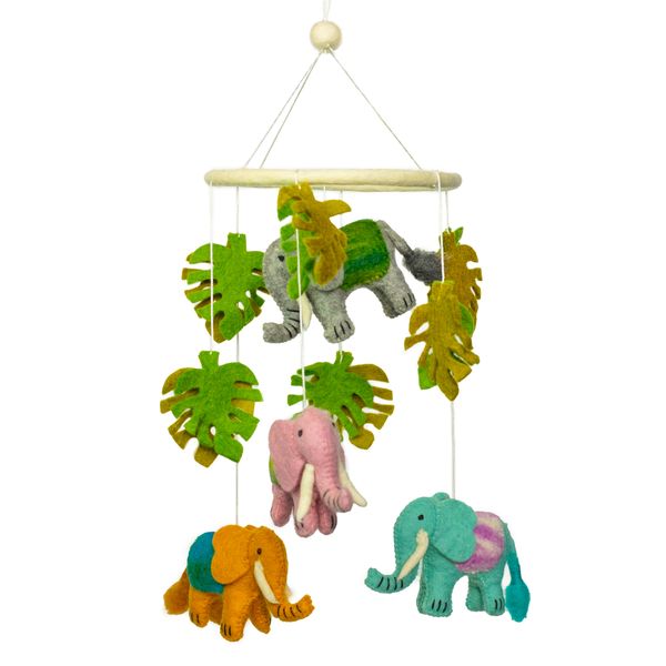 Móvil de Fieltro hecho a mano - Elefante