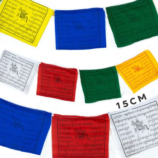 Banderas Tibetanas Regulares - 15cm (10 Banderas)