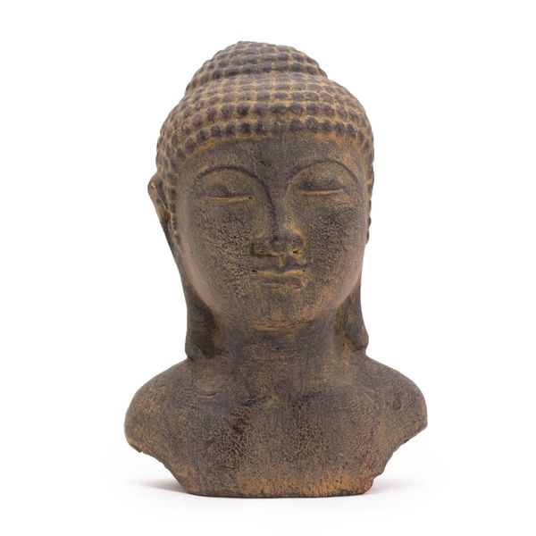 Cabeza de Buda de la tranquilidad - Gris