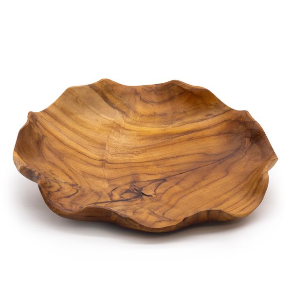 Cuenco de Frutas de Madera de Teca - Redondo