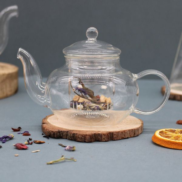 Tetera de vidrio con infusor - Perla Redonda - 400ml